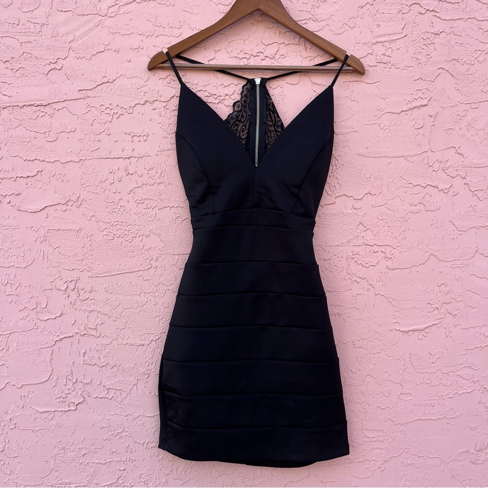 Emerald Sundae Black Bandage Dress Size Medium